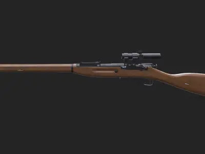 Mosin Nagant M91 Low-poly PBR Free low-poly 3D model