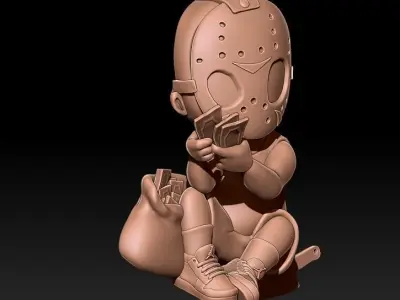 Killer Cartoon Boy 3D print model