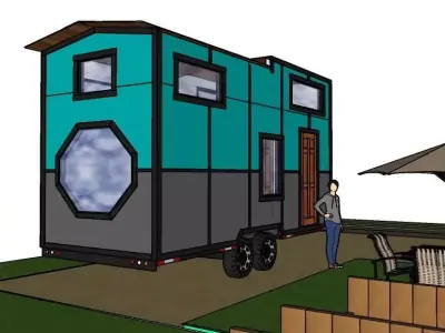 Tiny Home House All In 3D model