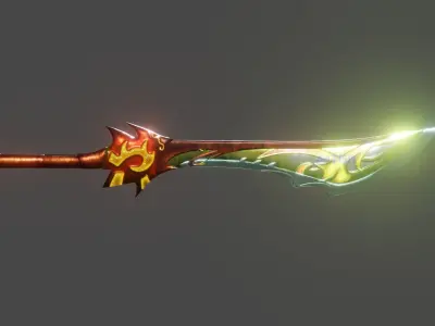 Sin Dorei Warblade Free low-poly 3D model