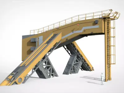 Sci-fi Architecture kitbash 58 3D model
