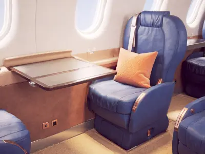 VIP Jet Aircraft Interior 3D model