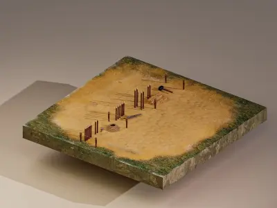 Castle Wall Level 1 3D model