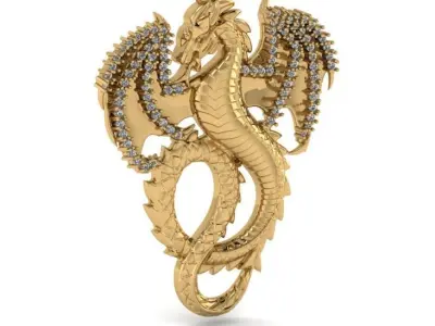 Dragon pandant 3D model