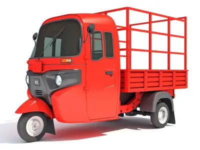 Pickup Mini Truck Rickshaw 3D model