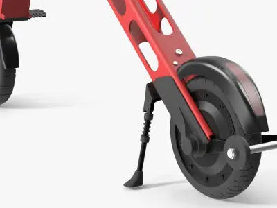  Foldable Mini E-Bike Red 