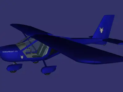 Aeroprakt A22 Foxbat Free low-poly 3D model