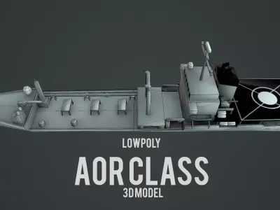 Lowpoly Aor Class Ship Low-poly 3D model