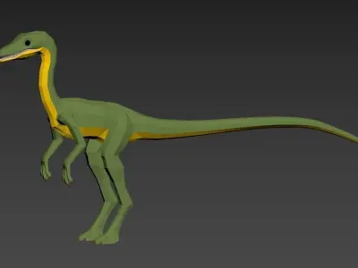 Dinosaurs Lowpoly - Swam Pack Low-poly 3D model