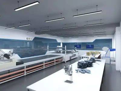 clothing factory 3D model