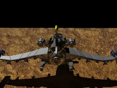 WarPlane High Poly lego jet fighter 3D model