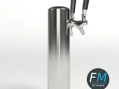 Double beer tap 3D model