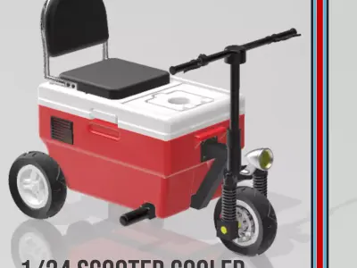 ELECTRIC COOLER SCOOTER IN 1 24TH SCALE FOR DIORAMAS 3D print model