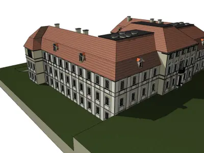 zamek w Grodzcu  castle in Grodziec 3d model 3D model