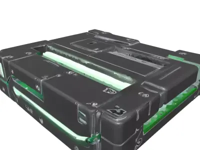 SciFi Data Storage Unit Low-poly 3D model