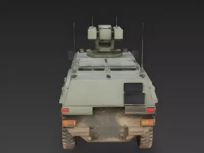 Realistic Modern 8x8 Armored Personnel Carrier 3D Model Low-poly 3D model