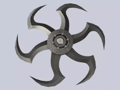 Scifi shuriken Low-poly 3D model