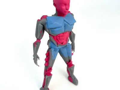 Sci-Fi Cyborg Figure STL 3d Print File Royalty Free 3D print model