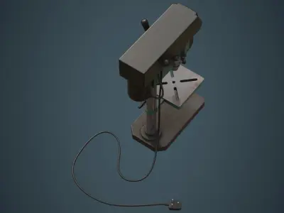 Drill Press 2B Low-poly 3D model