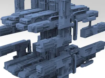 Ancient Maze city 4  3D model