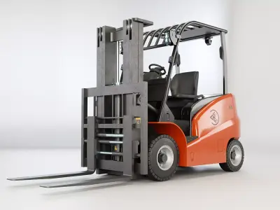 Modern Electric Forklift Low-poly 3D model