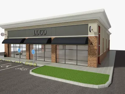 Retail Store Building 3D model