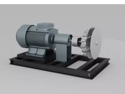 Industrial Centrifugal Pump Lightweight Visual Model 3D model