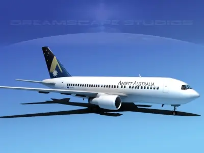 Boeing 767-100 Ansett 3D model