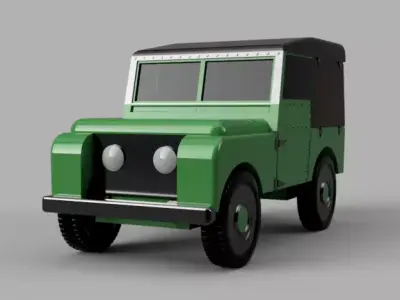 3D Printable Vintage Jeep Model - Classic Off-Road Vehicle 3D print model