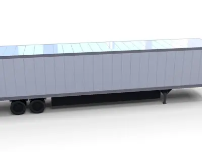 Box Semi Trailer 3D model