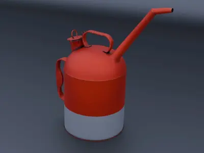 Retro Vintage Oil Can  Low-poly 3D model