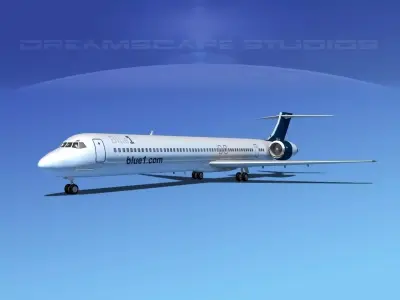 McDonnell Douglas MD80 Blue1 3D model