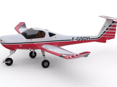 Aircraft Diamond DA-20 GSDH Low-poly 3D model