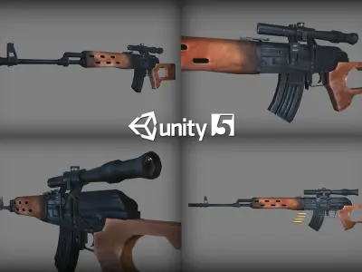 Sniper Rifle Free low-poly 3D model