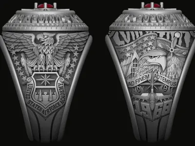 US army ring 1968 3D print model