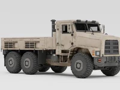 Military Cargo Truck - Oshkosh MTVR 3D model