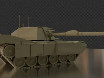 Tank - M1 Abrams Free low-poly 3D model