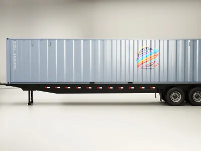 ISO Shipping Container Semi Trailer  purchase 3D model