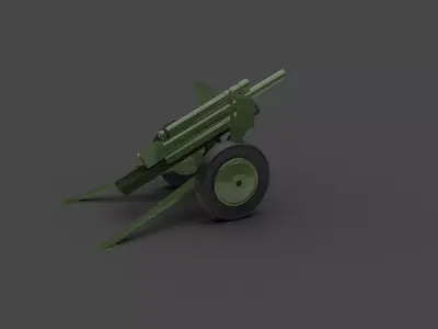  105mm  cannon 3D model