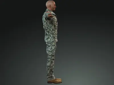 Army Male Low-poly 3D model
