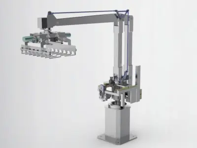 Four manipulator 3D model