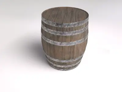 Free Barrel  Free low-poly 3D model