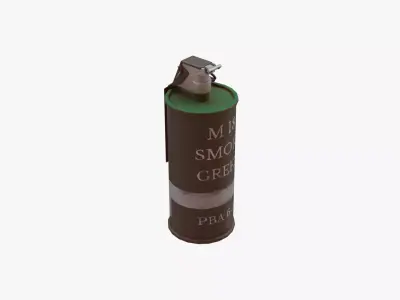 M18 Smoke Grenade Green Low-poly 3D model