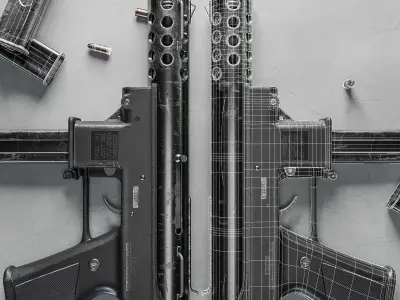 FREE Weapon Free low-poly 3D model