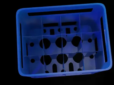 crate 12x750ml Free 3D model