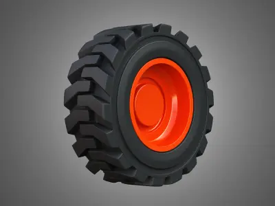Wheel and Tire - S76 Bobcat Skid Steer  3D model