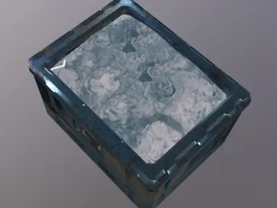 Crate Ice Low-poly 3D model