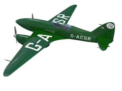 de Havilland DH88 Comet 3D model buy