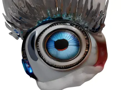 Cybernetic Eye Implant 3D Model 3D model
