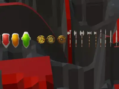 Medieval weapons collection Low-poly 3D model